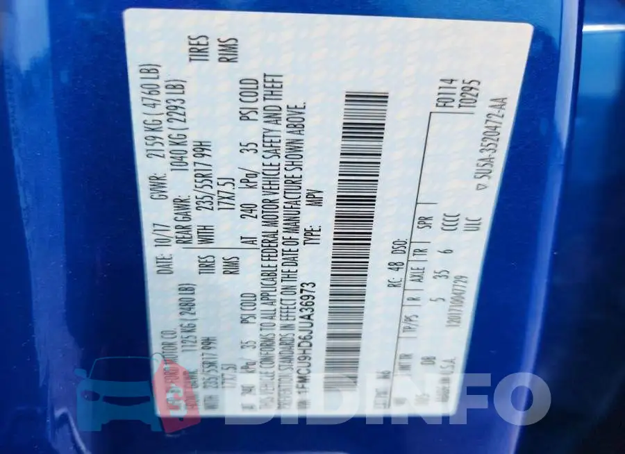 1FMCU9HD6JUA36973 Photo# 12