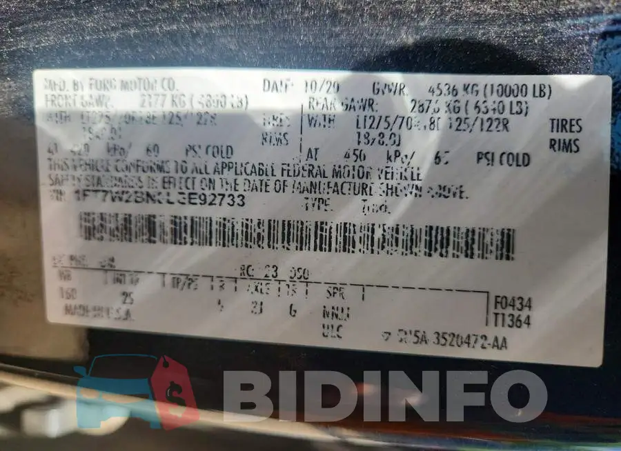 1FT7W2BN0LEE92733 Photo# 13