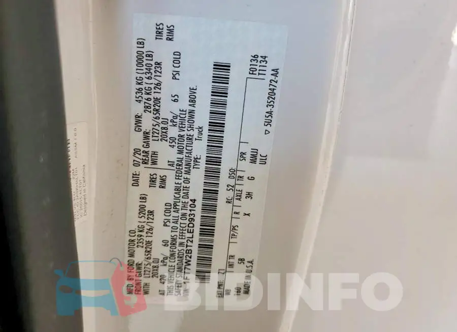 1FT7W2BT2LED93104 Photo# 12