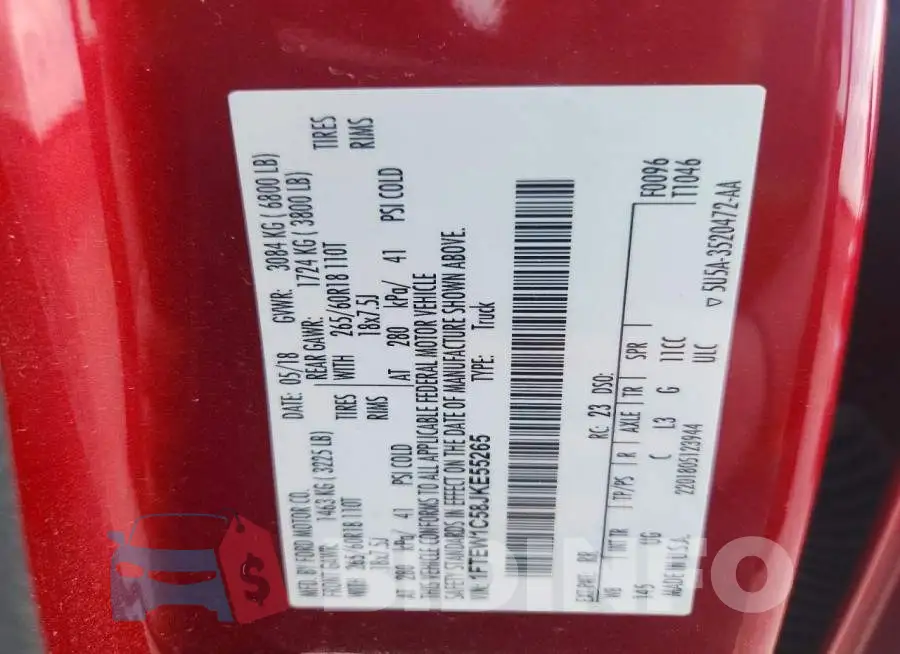 1FTEW1C58JKE55265 Photo# 12