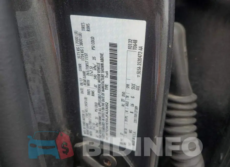 1FTEW1E5XJFA33052 Photo# 12