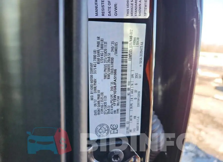 1FTEW1EG8JFA51986 Photo# 12