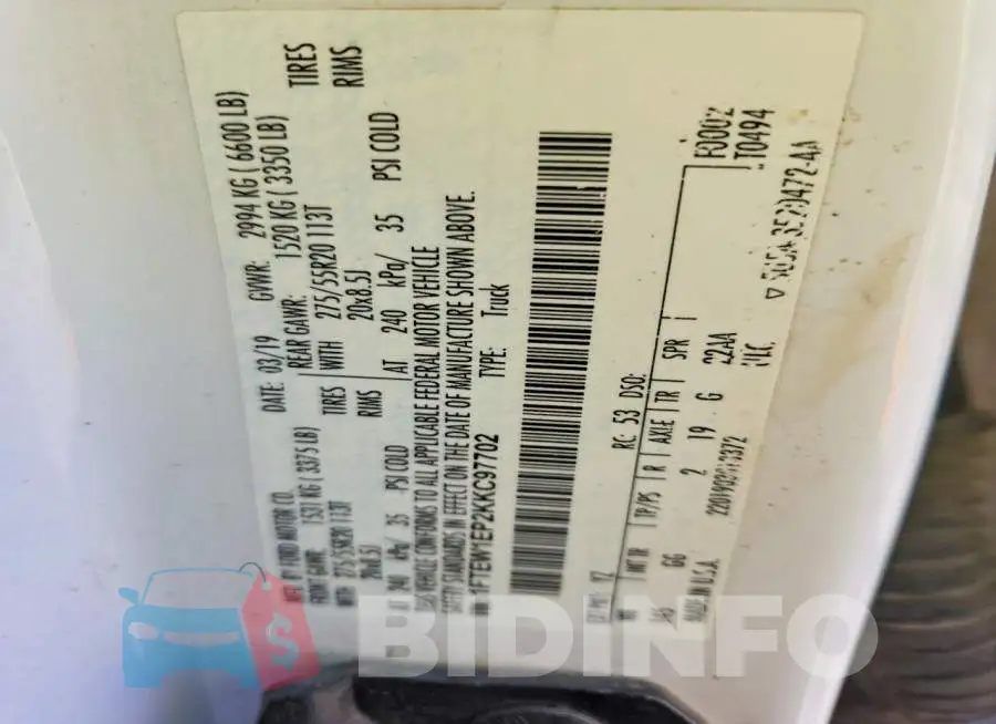 1FTEW1EP2KKC97702 Photo# 12