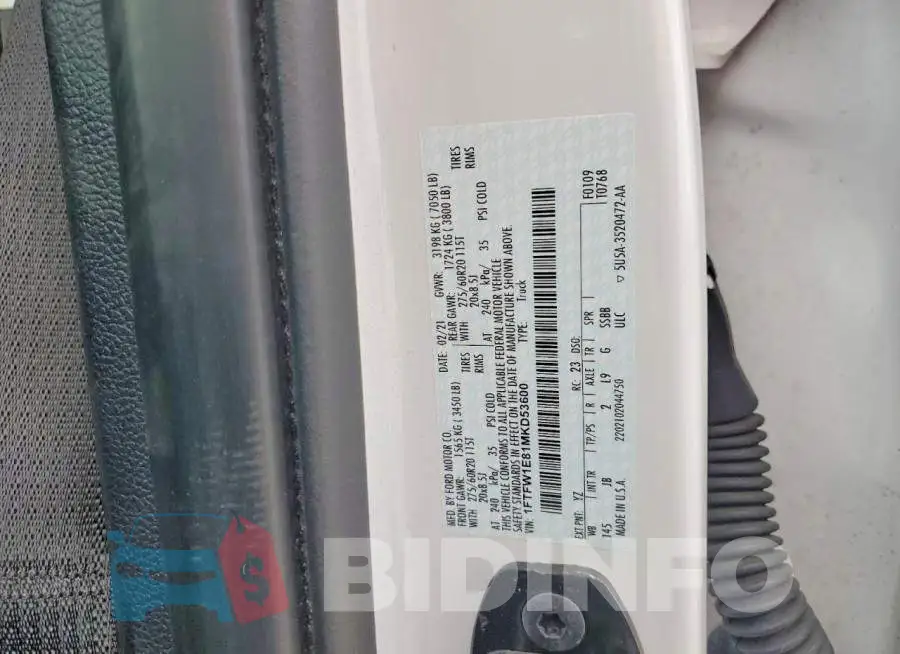1FTFW1E81MKD53600 Photo# 12