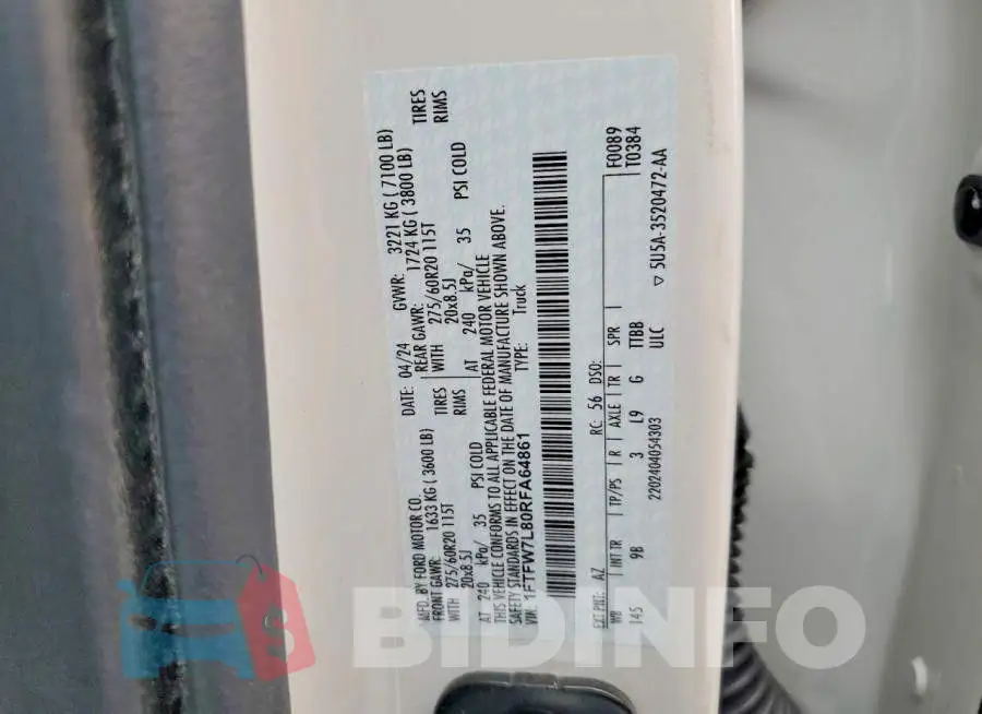 1FTFW7L80RFA64861 Photo# 12