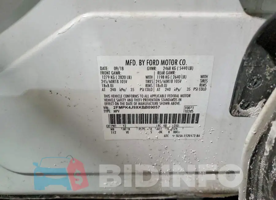 2FMPK4J9XKBB09057 Photo# 13