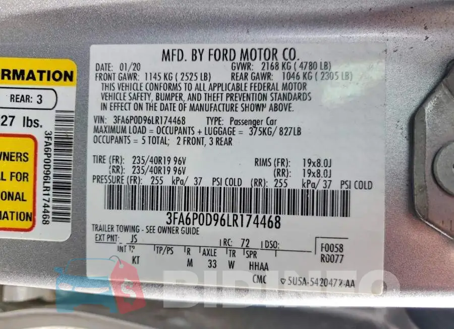3FA6P0D96LR174468 Photo# 12