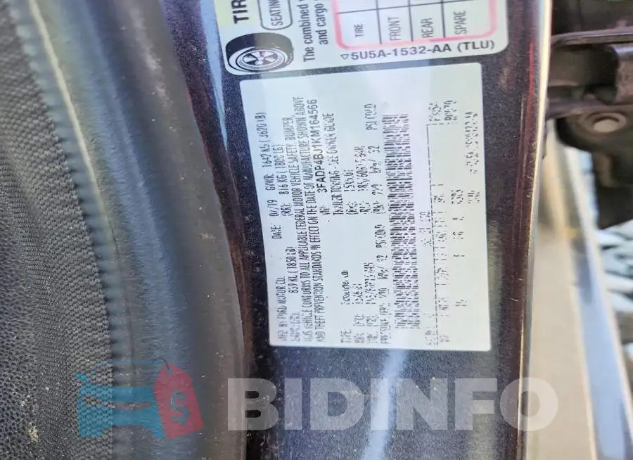 3FADP4BJ1KM164566 Photo# 12