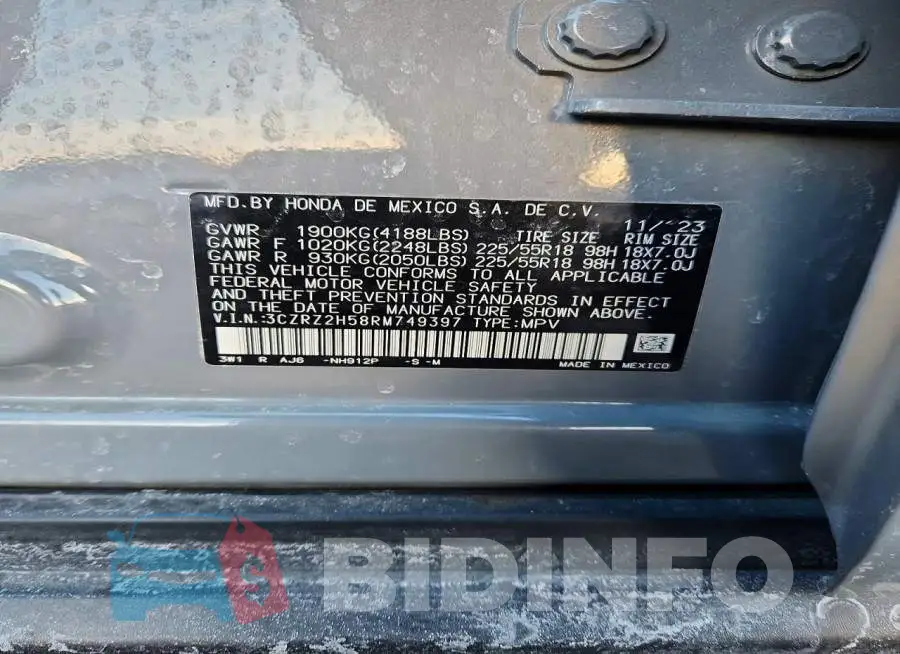 3CZRZ2H58RM749397 Photo# 13