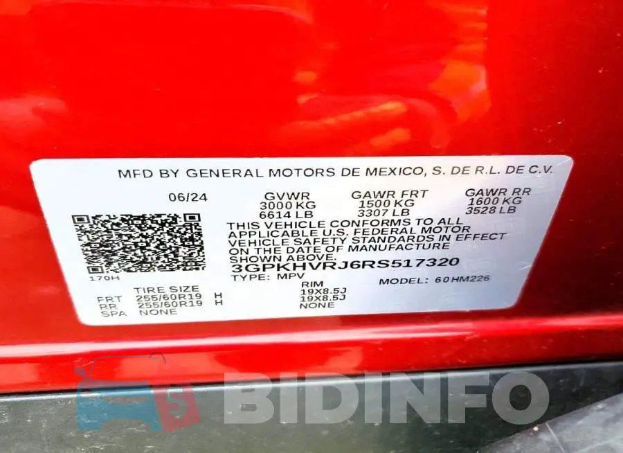 3GPKHVRJ6RS517320 Photo# 13