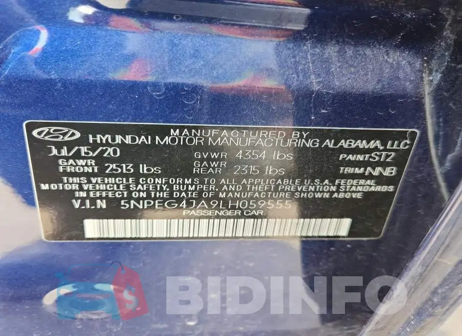 5NPEG4JA9LH059555 Photo# 12