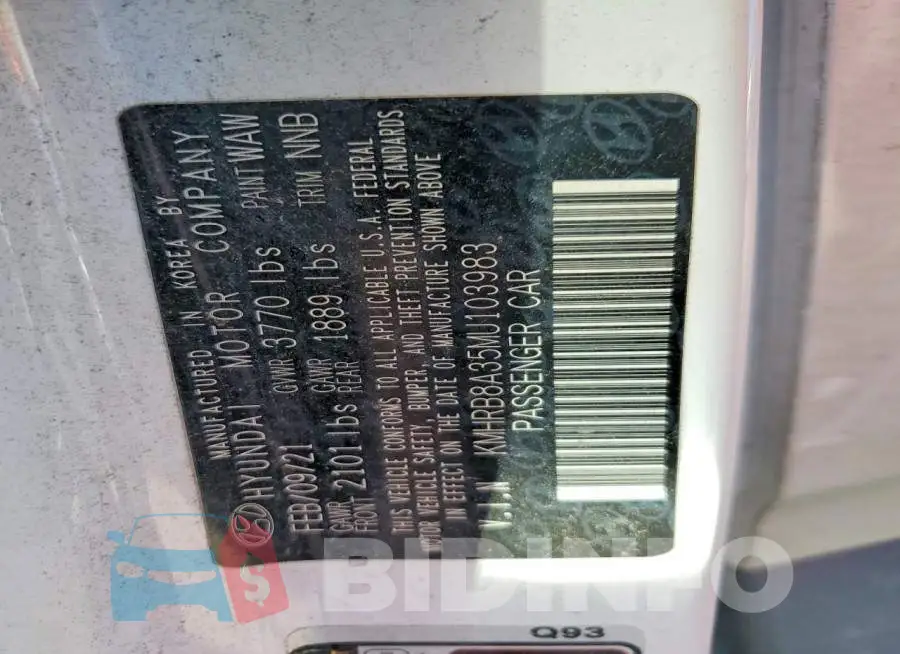 KMHRB8A35MU103983 Photo# 13