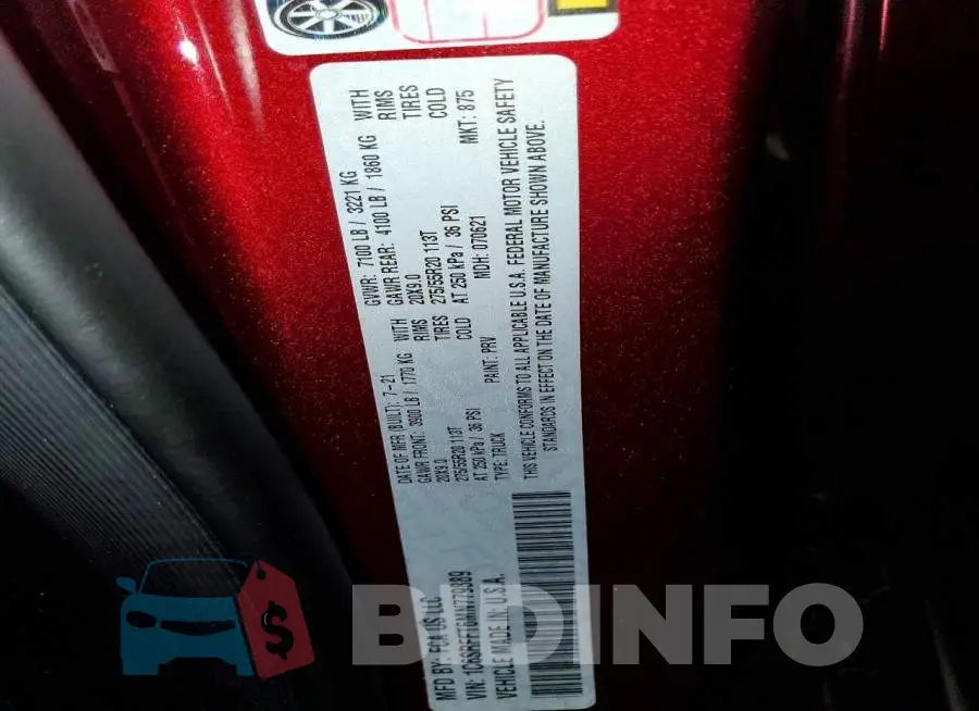 1C6SRFFT6MN779889 Photo# 12