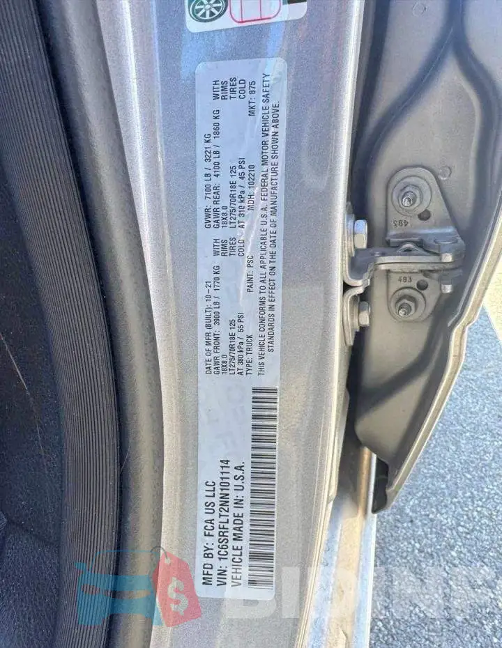 1C6SRFLT2NN101114 Photo# 10
