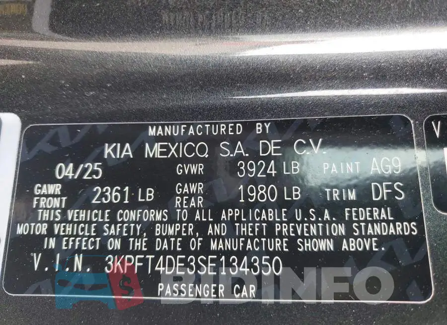 3KPFT4DE3SE134350 Photo# 12