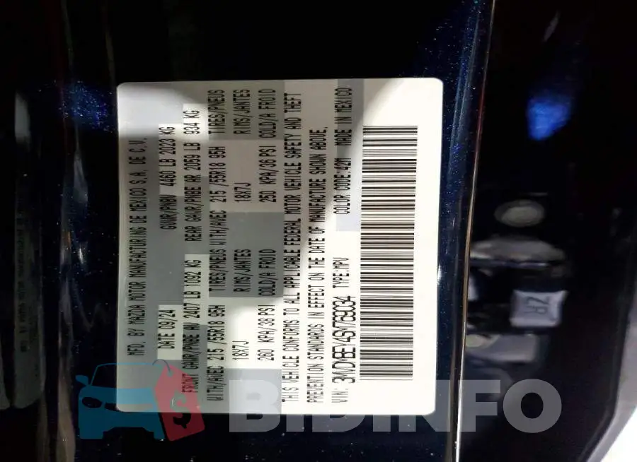 3MVDMBEY4SM769034 Photo# 13