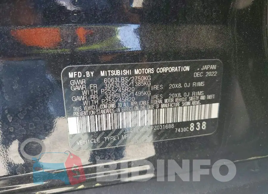 JA4T5VA97PZ031688 Photo# 13