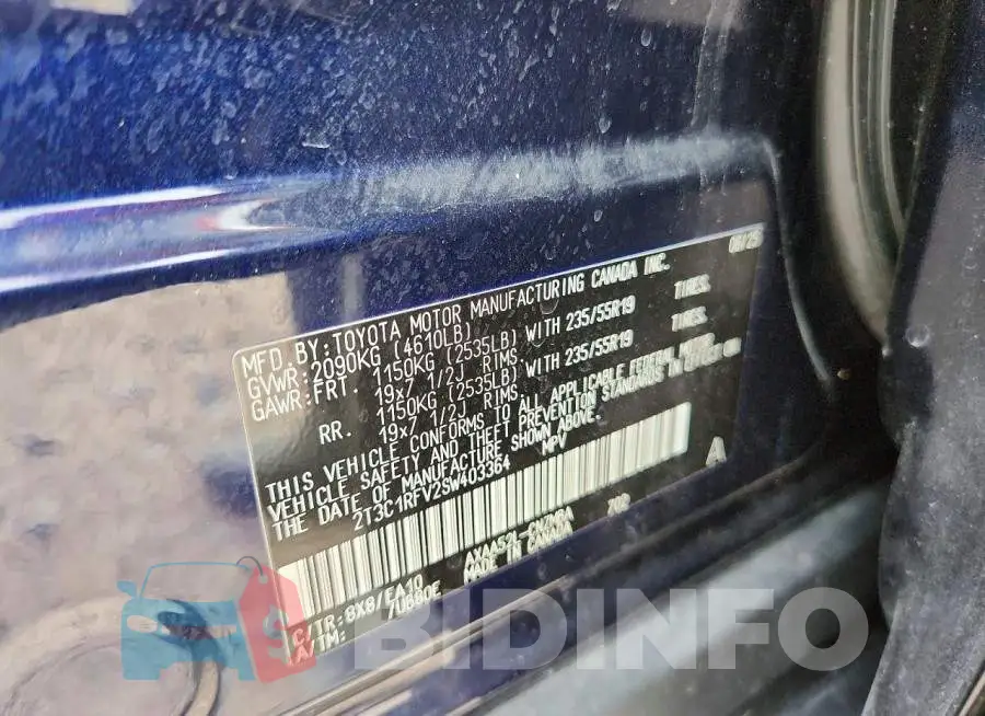 2T3C1RFV2SW403364 Photo# 12