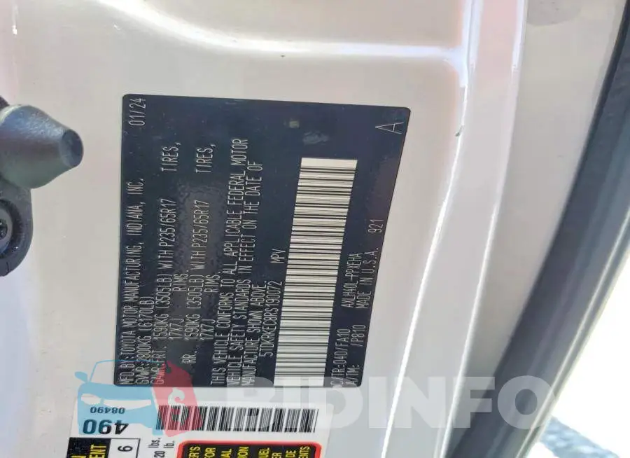 5TDKRKEC8RS190072 Photo# 14