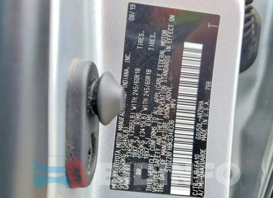 5TDZZRFH8KS348336 Photo# 14