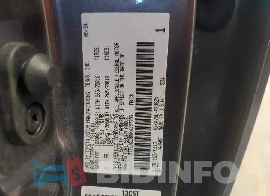 5TFLA5DB8RX197796 Photo# 12