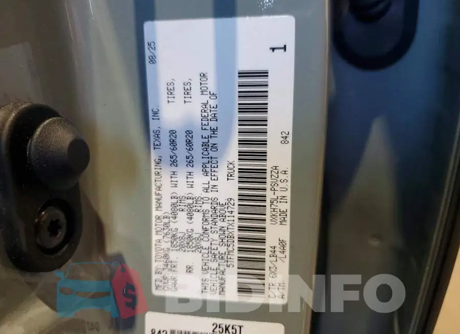 5TFMC5DBXTX114729 Photo# 12