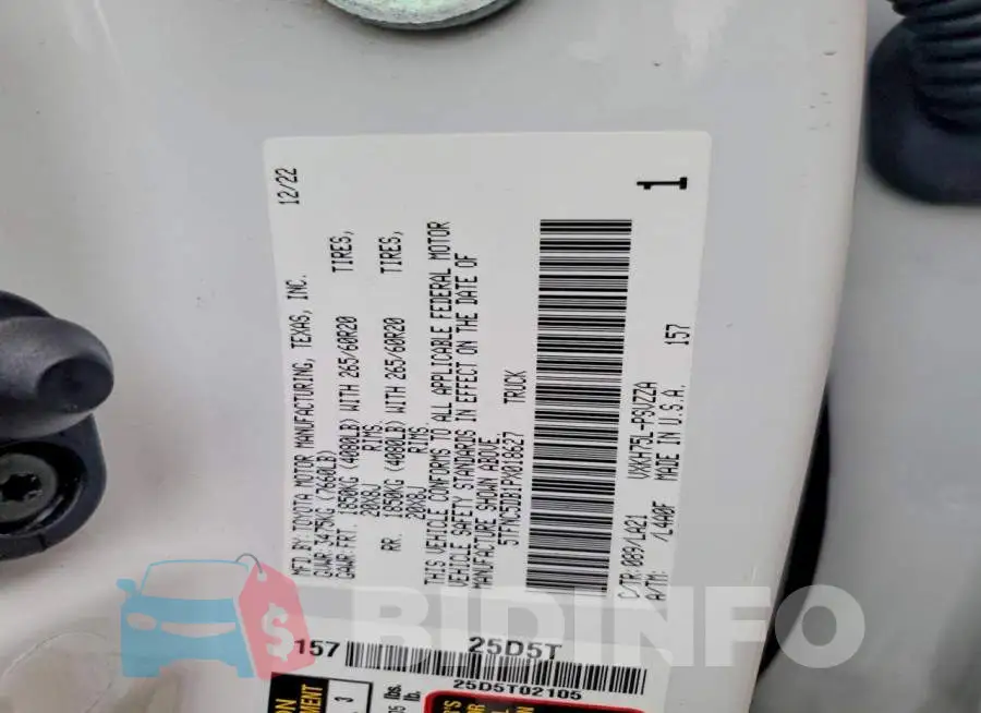 5TFNC5DB1PX018627 Photo# 12