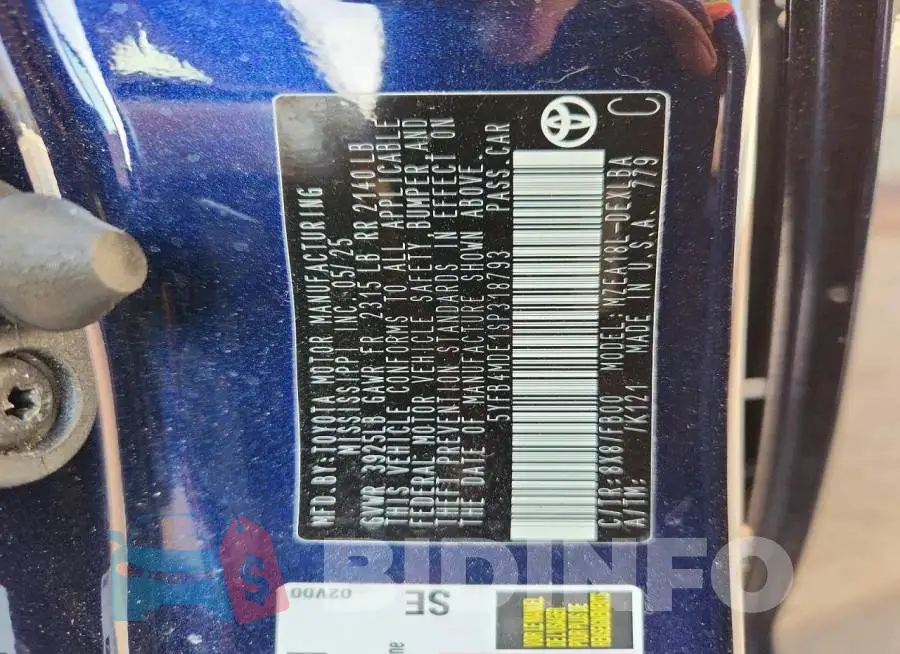 5YFB4MDE1SP318793 Photo# 12