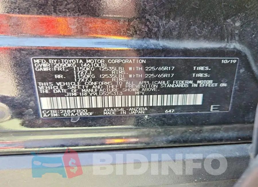 JTMF1RFV9LD525313 Photo# 13