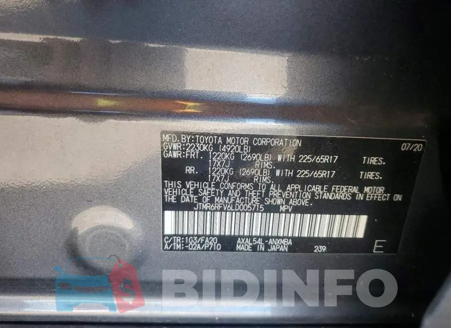 JTMR6RFV6LD005715 Photo# 13