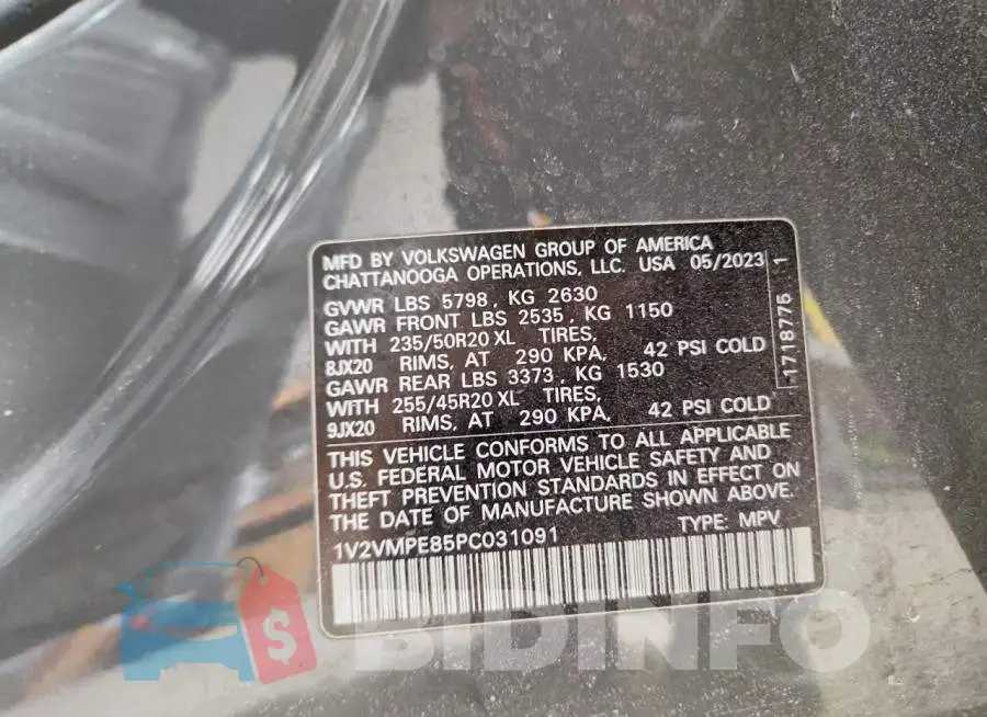 1V2VMPE85PC031091 Photo# 13