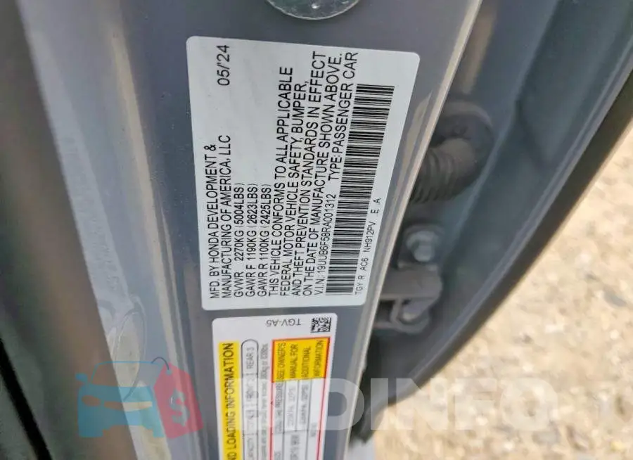 19UUB6F58RA001312 Photo# 12