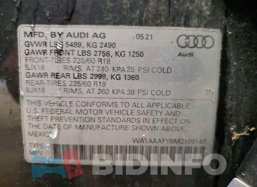 WA1AAAFY6M2109149 Photo# 13