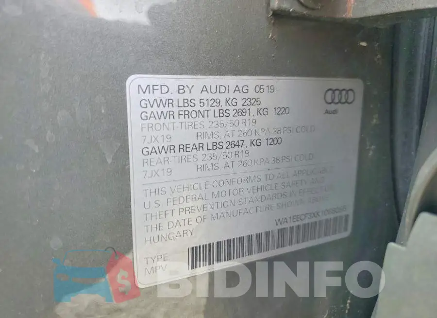 WA1EECF3XK1068095 Photo# 13