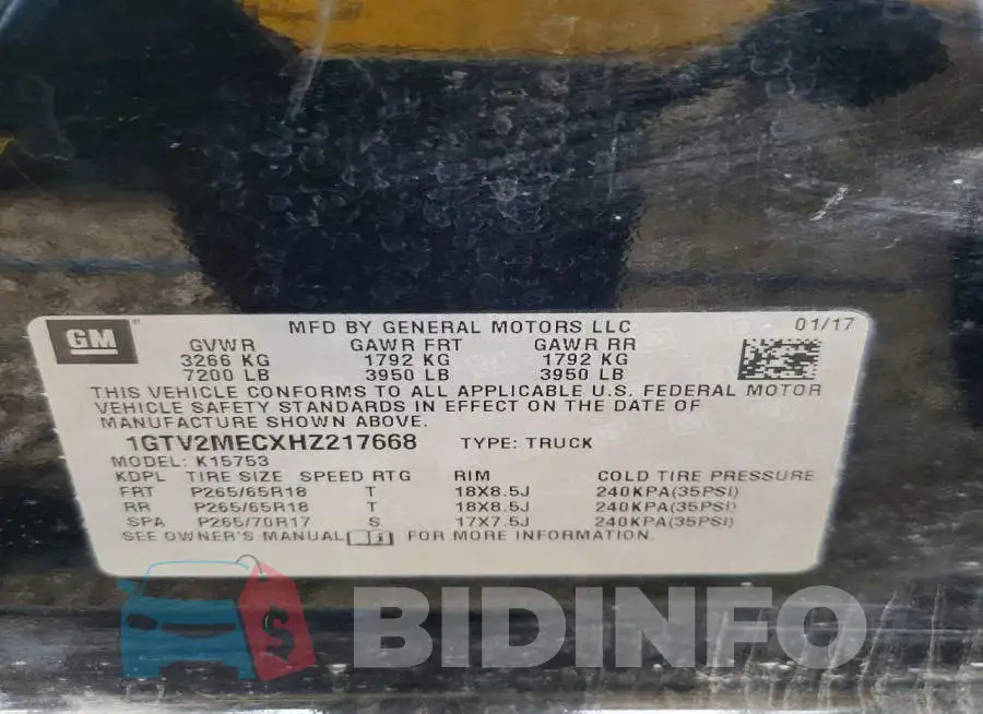 1GTV2MECXHZ217668 Photo# 12