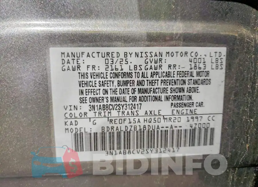 3N1AB8CV2SY312417 Photo# 12