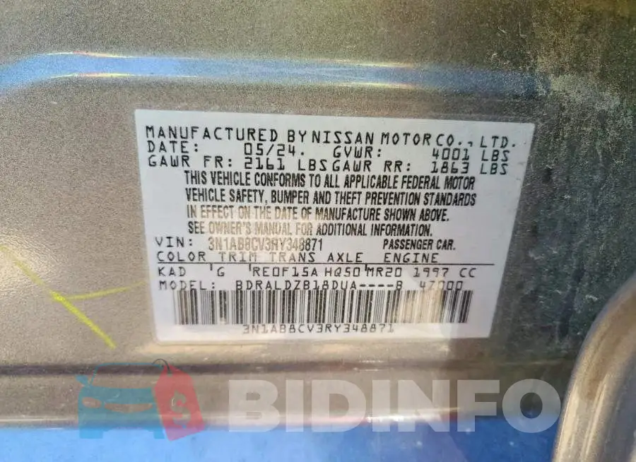 3N1AB8CV3RY348871 Photo# 12