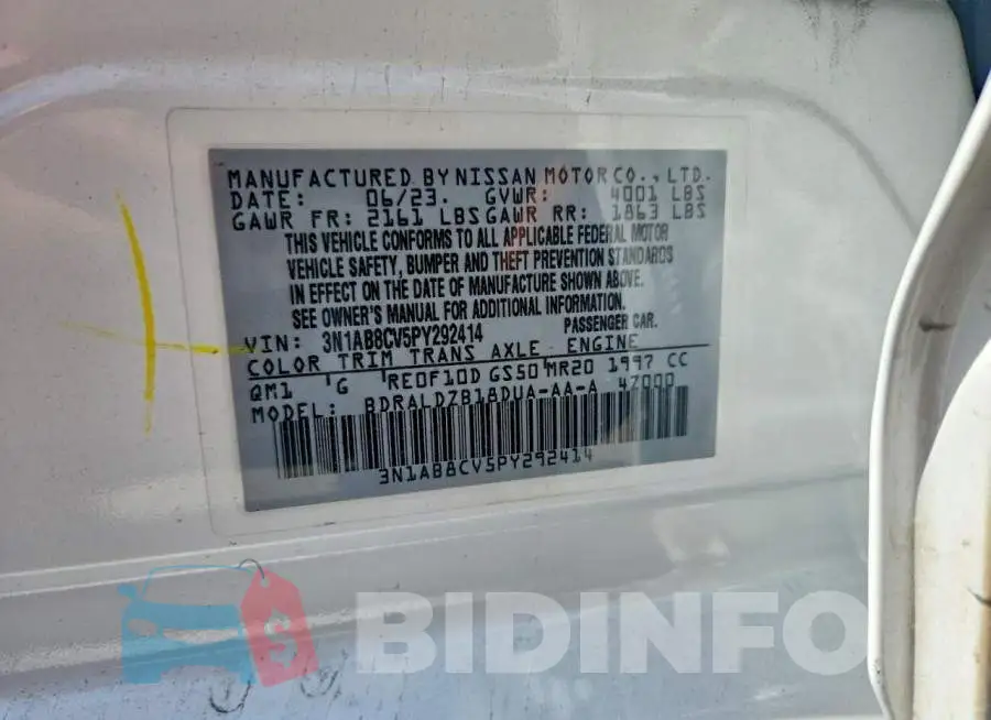 3N1AB8CV5PY292414 Photo# 13