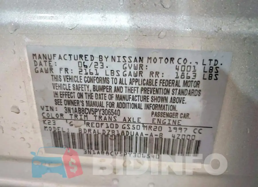 3N1AB8CV5PY306540 Photo# 12