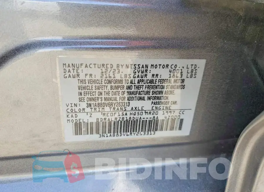 3N1AB8DV6RY263313 Photo# 12