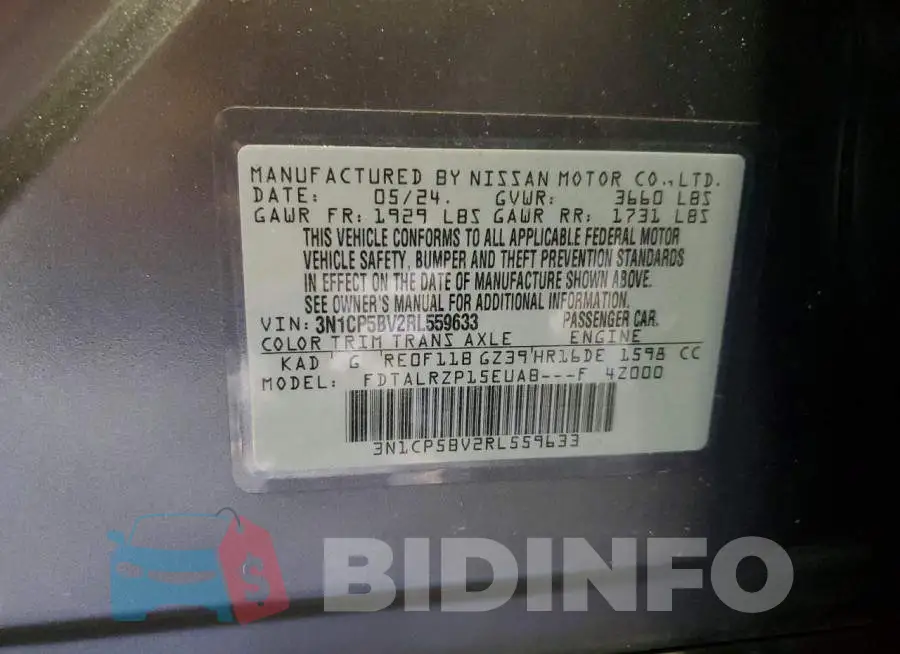 3N1CP5BV2RL559633 Photo# 12