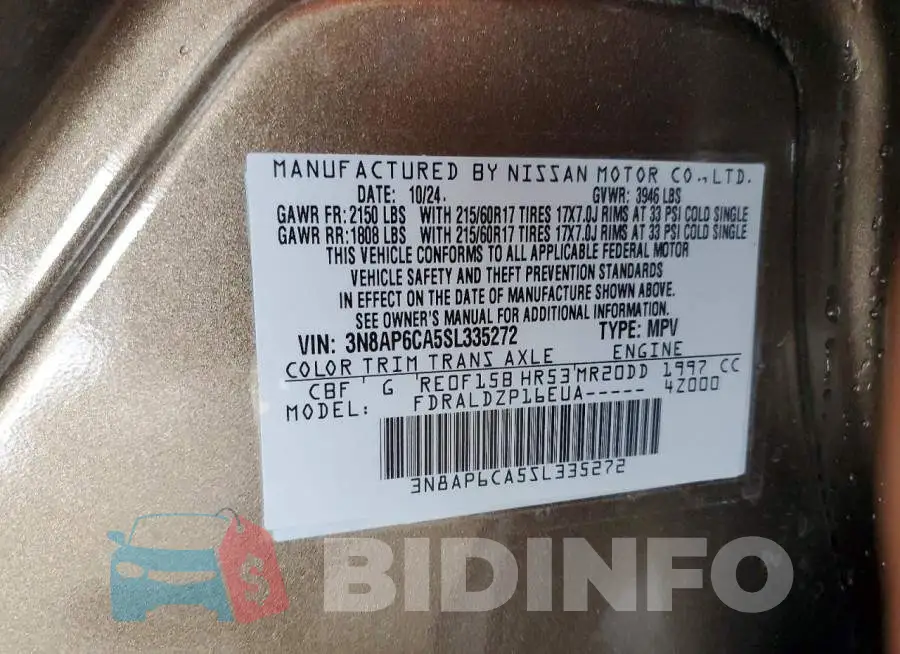 3N8AP6CA5SL335272 Photo# 13