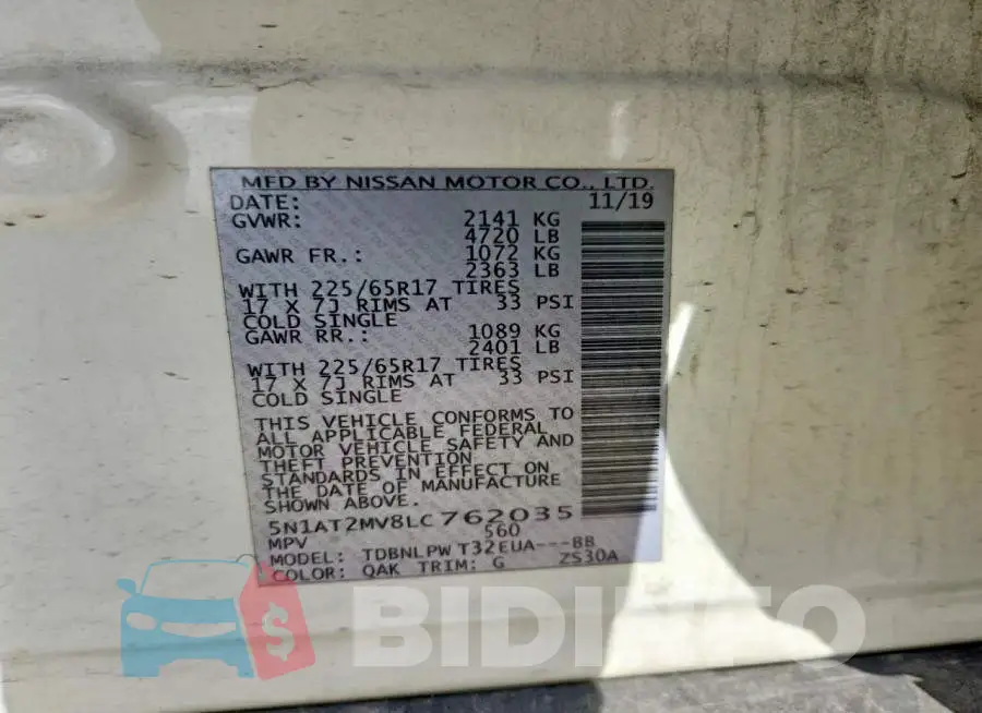 5N1AT2MV8LC762035 Photo# 12