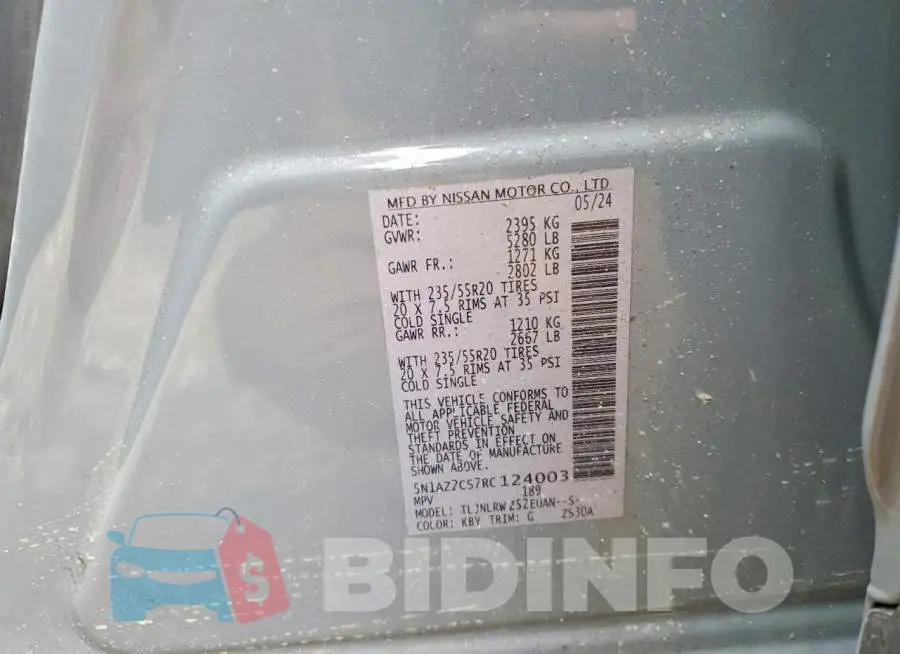 5N1AZ2CS7RC124003 Photo# 13
