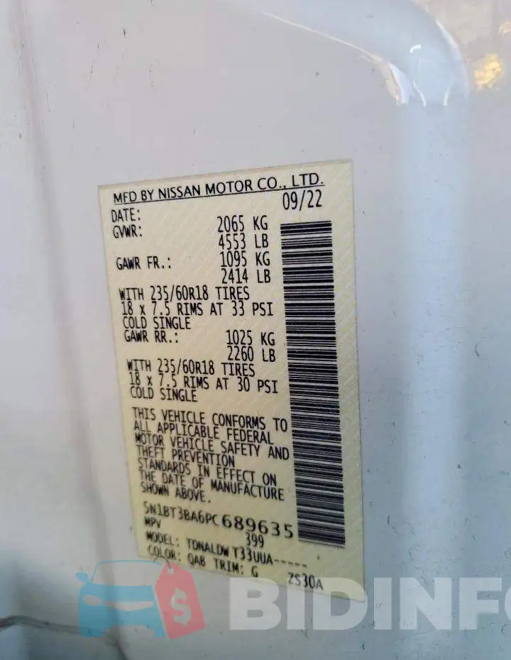 5N1BT3BA6PC689635 Photo# 13