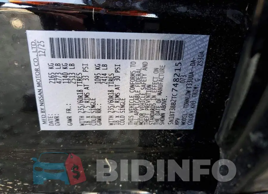5N1BT3BB2TC748215 Photo# 14