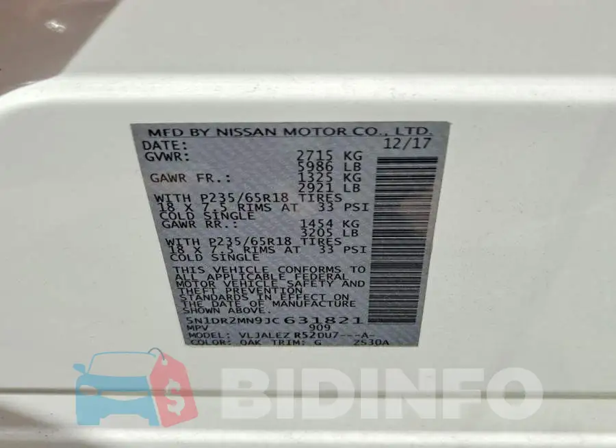 5N1DR2MN9JC631821 Photo# 13