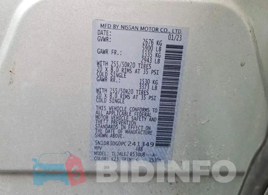 5N1DR3DG0PC241349 Photo# 13
