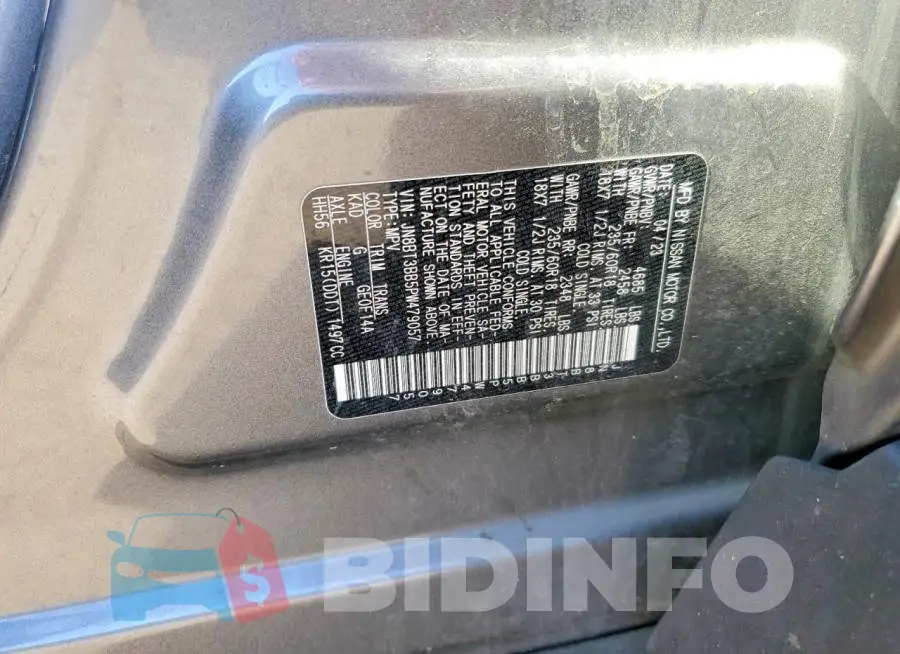 JN8BT3BB5PW479057 Photo# 13