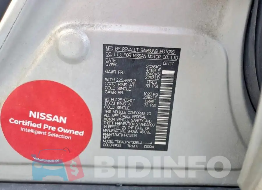 KNMAT2MT1HP613291 Photo# 14